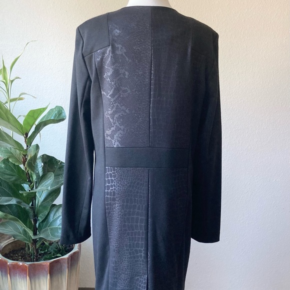 Laundry By Shelli Segal Black Polyester Rayon Long Blazer size 8 - Picture 7 of 16